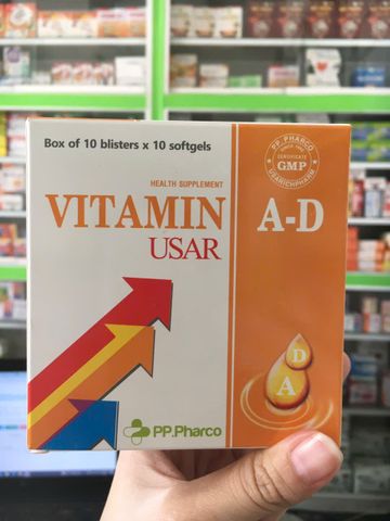 Vitamin A & D Hỗ Trợ Sáng Mắt - Viên Nang Mềm 100 Viên Giảm Mỏi Mờ Mắt, Hỗ Trợ Thị Giác Sức Khỏe