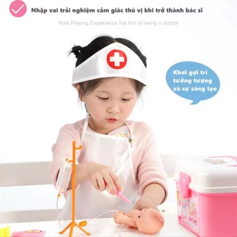 Bộ Đồ Chơi Nhập Vai Bác Sĩ Cho Bé - Dụng Cụ Y Tế Mô Phỏng, Giúp Trẻ Phát Triển Kỹ Năng Giao Tiếp và Tư Duy Sáng Tạo