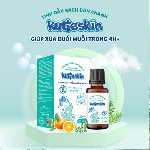 Tinh Dầu Bạch Đàn Chanh Kutieskin - Xua Đuổi Muỗi, Giảm Ngứa, Giữ Ấm Cơ Thể Cho Bé - Sản Phẩm Từ Thiên Nhiên An Toàn