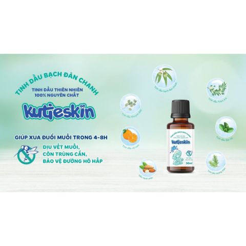 Tinh Dầu Bạch Đàn Chanh Kutieskin - Xua Đuổi Muỗi, Giảm Ngứa, Giữ Ấm Cơ Thể Cho Bé - Sản Phẩm Từ Thiên Nhiên An Toàn