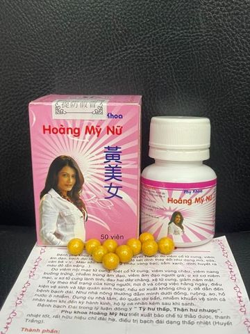 Thực Phẩm Chức Năng Phụ Khoa Hoàng Mỹ Nữ - Hỗ Trợ Cải Thiện Sức Khỏe Sinh Lý Nữ Giới, Giảm Huyết Trắng Và Kinh Nguyệt Không Đều
