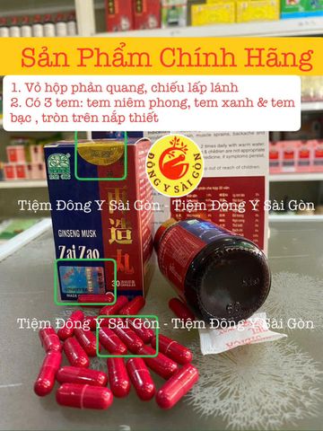 Viên Nhân Sâm Xạ Hương Tái Tạo Hoàn Zai Zao Wan - Hỗ Trợ Khớp & Sụn, Hộp 30 Viên Chất Lượng Cao