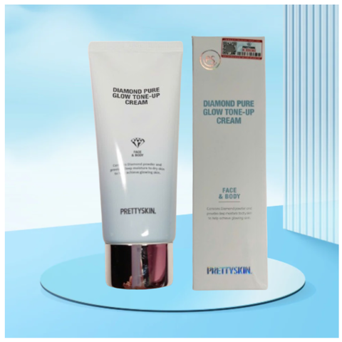 Kem Dưỡng Trắng Da Pretty Skin Diamond Pure Pink Glow Tone Up Cream 100ml - Sáng Da, Cải Thiện Tông Màu, Hàn Quốc