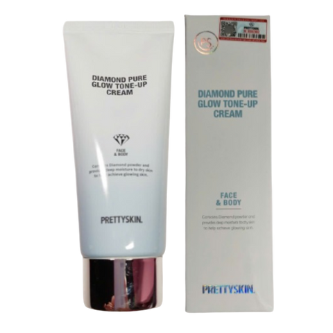 Kem Dưỡng Trắng Da Pretty Skin Diamond Pure Pink Glow Tone Up Cream 100ml - Sáng Da, Cải Thiện Tông Màu, Hàn Quốc
