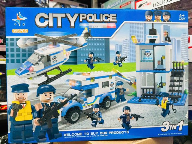 Bộ Đồ Chơi Lắp Ráp Trụ Sở Người Bảo Vệ Thành Phố City Police - Mô Hình Xe Ô Tô, Máy Bay Sáng Tạo cho Trẻ Em