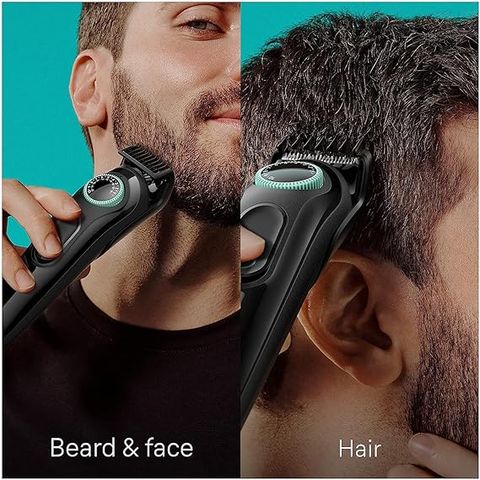 Tông Đơ Braun 3470 8-in-1 Chuyên Dụng Cạo Tỉa Râu, Tóc, Lông Mũi, Tạo Kiểu Râu Chính Xác, Pin Li-Ion 100 Phút