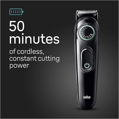 Tông Đơ Braun 3470 8-in-1 Chuyên Dụng Cạo Tỉa Râu, Tóc, Lông Mũi, Tạo Kiểu Râu Chính Xác, Pin Li-Ion 100 Phút