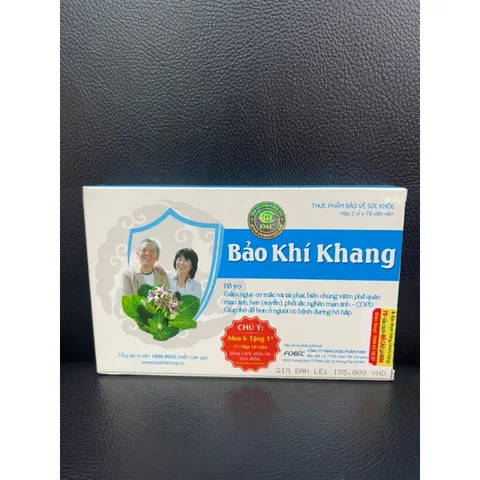 Viên uống Bảo Khí Khang - Hỗ trợ giảm ho, đờm và khó thở, tăng cường sức khỏe đường hô hấp cho người mắc COPD và hen suyễn