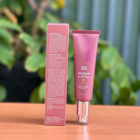 Kem Nền Lanopearl BB Cream SPF 15 Pink Beige 50mL - Dưỡng Ẩm, Chống Nắng, Trắng Da, 5in1, Giúp Làn Da Khỏe Mạnh