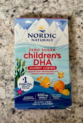 Kẹo Dẻo DHA Nordic Naturals 30 Viên - Hỗ Trợ Phát Triển Trí Não và Thị Giác Cho Trẻ Từ 3 Tuổi - Vị Trái Cây Tự Nhiên