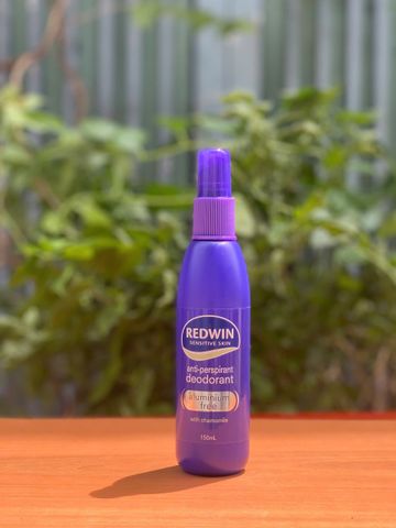 Xịt Khử Mùi Redwin Antiperspirant Không Chứa Nhôm 150ml - Kháng Khuẩn, Dịu Da, Hương Hoa Cúc - Thích Hợp Cho Tất Cả Các Loại Da