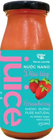 Nước Ép Dâu Tây Tươi Không Đường, Không Chất Bảo Quản - Detox Giảm Cân Làm Đẹp Da Từ Thiên Nhiên OneLife