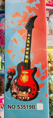 Đồ Chơi Đàn Guitar Kèm Micro Cho Bé - Pin Chạy, Tập Làm Ca Sĩ 53519B/53519A - Phát Triển Kỹ Năng Âm Nhạc