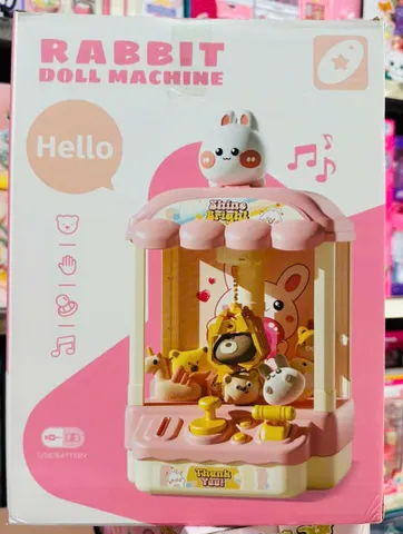 Máy Gắp Gấu Bông 668-121 RABBIT DOLL - Đồ Chơi Giải Trí Pin Sạc Cho Trẻ Em, Kích Thích Khả Năng Tập Trung & Sáng Tạo