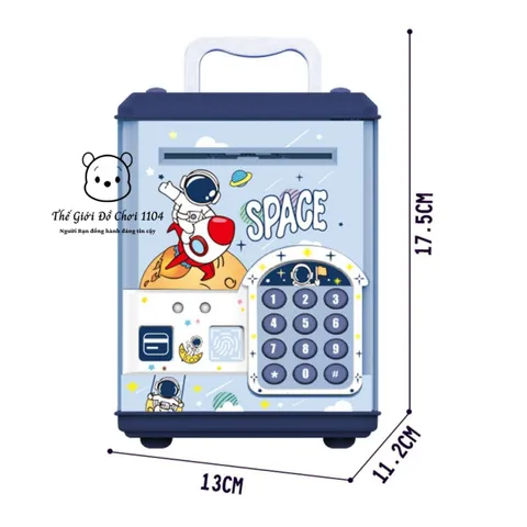 Két Sắt Mini Thông Minh Kuromi, Melody, Labubu - Ống Heo Có Khóa Vân Tay, Quẹt Thẻ, Âm Nhạc Vui Nhộn, Đèn LED Màu Sắc