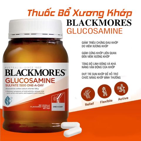 Blackmores Glucosamine 1500mg - Viên uống hỗ trợ xương khớp tự nhiên, cải thiện linh hoạt và giảm đau - 150 viên chất lượng từ Úc