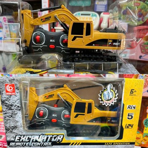 Đồ Chơi Xe Ô Tô Cần Cẩu Điều Khiển Từ Xa Excavator - Xe Máy Xúc Pin Sạc, Có Đèn Sáng - Quà Tặng Vui Nhộn Cho Trẻ Em