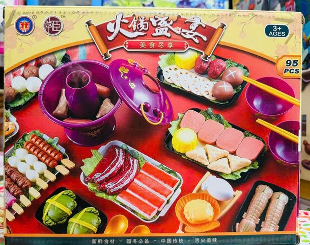 Bộ Đồ Chơi Nấu Ăn Hot Pot Nhập Vai - Mô Hình Lẩu Hấp 95 Chi Tiết Giúp Trẻ Học Nấu Ăn và Kỹ Năng Giao Tiếp
