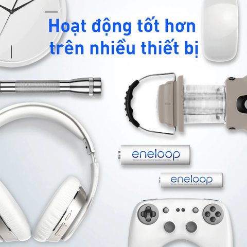 Pin Sạc Panasonic Eneloop AA/AAA 1.2V NiMH 1900mAh/800mAh - Sạc Tái Sử Dụng, Chu Kỳ 2100 Lần, Thích Hợp Máy Ảnh, Đồ Điện Tử