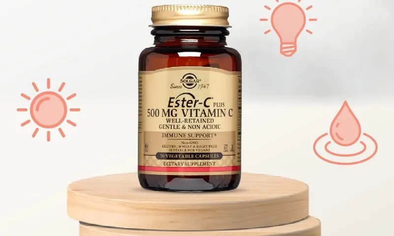 Viên Uống Solgar Ester-C Plus 500mg Vitamin C Hộp 50 Viên - Tăng Cường Đề Kháng, Hỗ Trợ Làm Đẹp Da