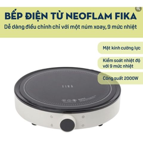 Bếp từ đơn Neoflam Fika FS-IC002 2000W mặt kính Ceramic Hàn Quốc. BH 12 tháng