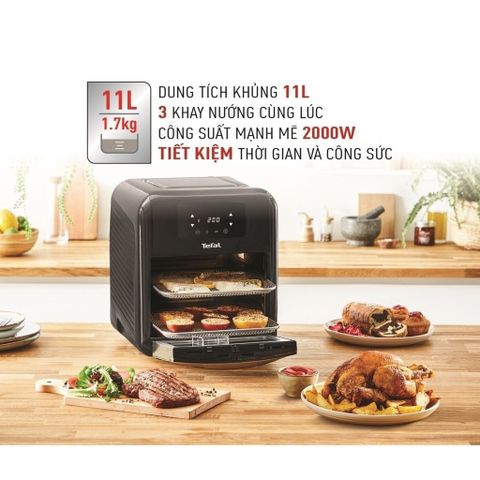 Nồi Chiên Không Dầu Tefal FW5018, Đa Năng 9 Trong 1, Dung Tích XL 11L - Thực Phẩm Ít Dầu, Hỗ Trợ Chiên, Nướng, Quay, Làm Bánh, Tiện Ích Cho Gia Đình