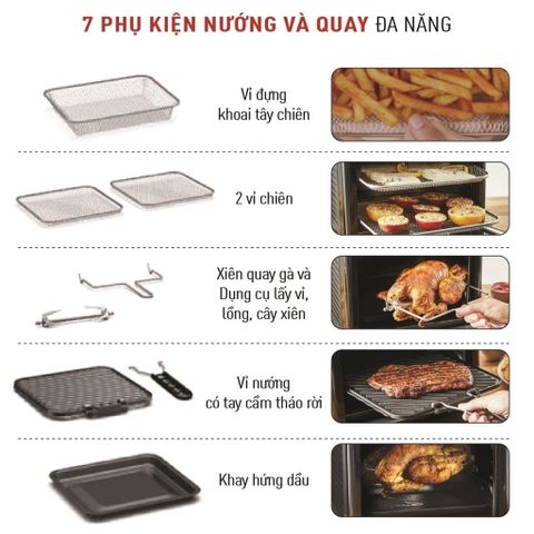 Nồi Chiên Không Dầu Tefal FW5018, Đa Năng 9 Trong 1, Dung Tích XL 11L - Thực Phẩm Ít Dầu, Hỗ Trợ Chiên, Nướng, Quay, Làm Bánh, Tiện Ích Cho Gia Đình