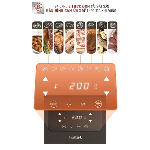 Nồi Chiên Không Dầu Tefal FW5018, Đa Năng 9 Trong 1, Dung Tích XL 11L - Thực Phẩm Ít Dầu, Hỗ Trợ Chiên, Nướng, Quay, Làm Bánh, Tiện Ích Cho Gia Đình