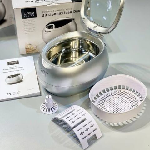 Máy làm sạch đồ trang sức siêu âm CASO 1510 UltraSonicClean Disc 50W 570ml rửa CD/DVD (mẫu mới)