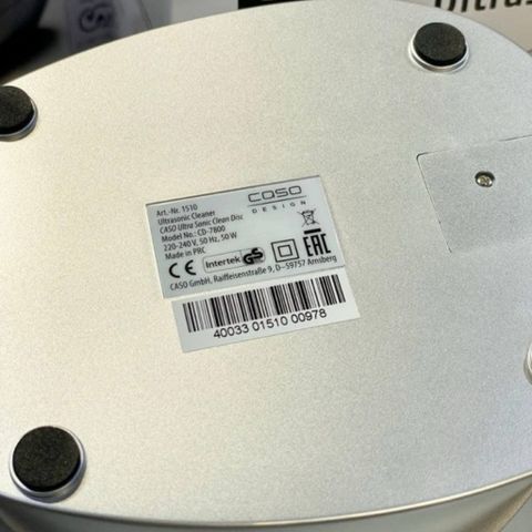 Máy làm sạch đồ trang sức siêu âm CASO 1510 UltraSonicClean Disc 50W 570ml rửa CD/DVD (mẫu mới)