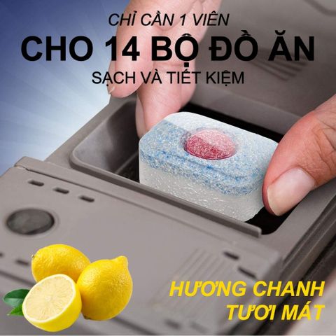 Viên Rửa Chén Bát Finish Powerball All in 1 Quantum - Tẩy Sạch Đầu Bếp, Bảo Vệ Thủy Tinh, Hàng Nhập Chính Hãng