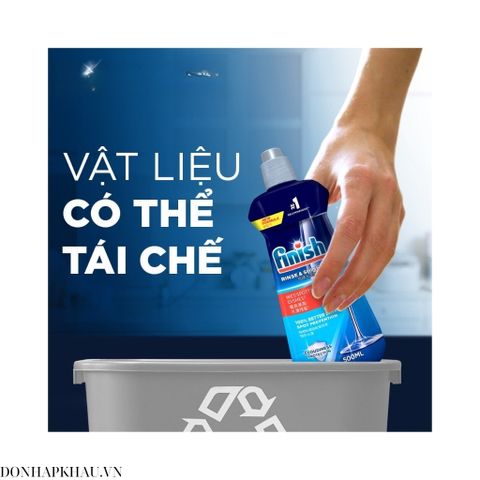 Nước Làm Bóng Finish 400ml Hương Chanh - Giúp Sạch Bóng Chén Đĩa, Nghe Châu Âu, Phù Hợp Với Máy Rửa Chén