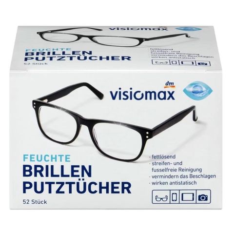 Giấy Lau Kính Visiomax 52 Miếng - Sạch Như Mới, Bảo Vệ Kính, Nhập Khẩu Đức Chính Hãng, An Toàn Cho Mắt Kính Và Màn Hình Điện Tử