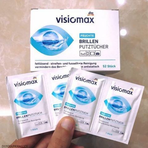 Giấy Lau Kính Visiomax 52 Miếng - Sạch Như Mới, Bảo Vệ Kính, Nhập Khẩu Đức Chính Hãng, An Toàn Cho Mắt Kính Và Màn Hình Điện Tử