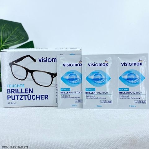 Giấy Lau Kính Visiomax 52 Miếng - Sạch Như Mới, Bảo Vệ Kính, Nhập Khẩu Đức Chính Hãng, An Toàn Cho Mắt Kính Và Màn Hình Điện Tử