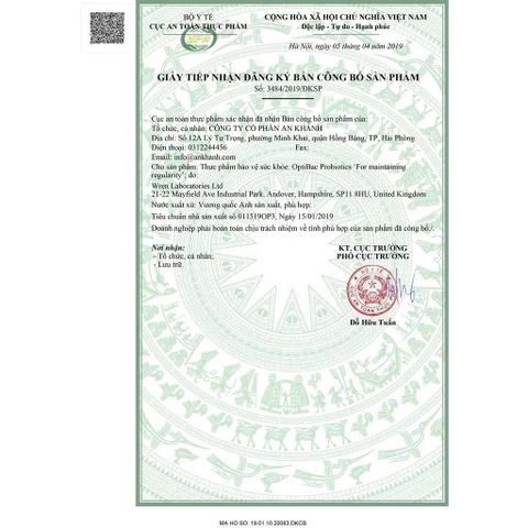 Men vi sinh Optibac Bifido & Fibre - Hỗ trợ tiêu hóa, giảm táo bón, bổ sung lợi khuẩn cho người lớn (30 gói)