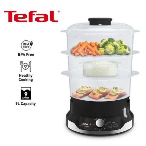 Nồi hấp điện Tefal VC2048 3 tầng 9L 800W Ultra Compact