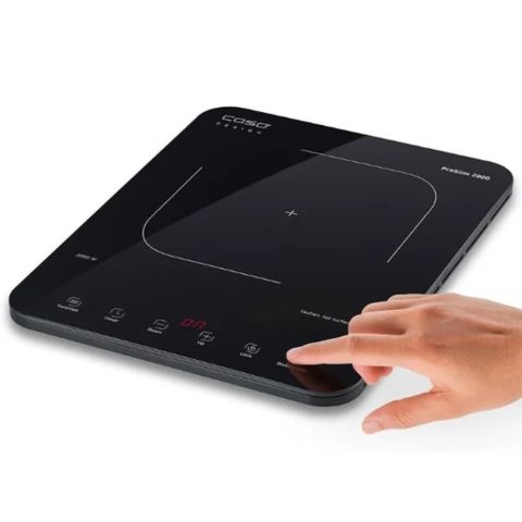 Bếp Từ Đơn Caso ProSlim 2000 Siêu Mỏng 2.8cm - Công Suất 2000W, Mặt Kính Ceramic Chất Lượng, Thiết Kế Sang Trọng Nhập Khẩu Đức