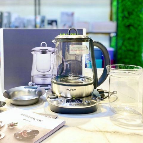 Ấm Pha Trà Đa Năng Hurom Tea Master TM-P02FSS - Chính Hãng Hàn Quốc, Chưng Yến, Thiết Kế Hiện Đại, Dễ Sử Dụng