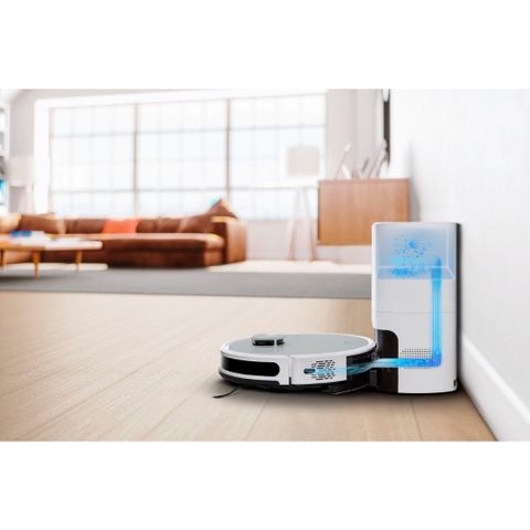 Robot hút bụi lau nhà Medion X21 SW+ thông minh tự đổ rác, công suất mạnh 3000Pa, điều khiển qua ứng dụng, nhập khẩu Đức, bảo hành 12 tháng