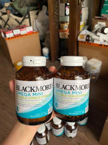 Dầu Cá Blackmores Double Concentrate Omega Mini 200 