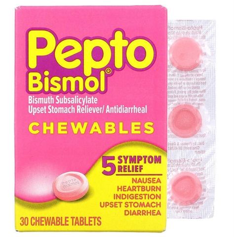 Viên uống tiêu hóa dạ dày Pepto Bismol 30 viên - Giải pháp giảm đầy hơi, ợ chua, tiêu chảy hiệu quả cho sức khỏe đường ruột