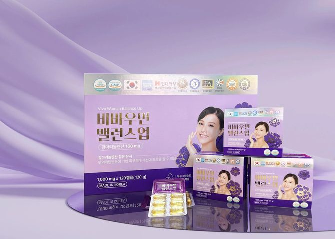 Viên Uống Cân Bằng Nội Tiết Tố Nữ Viva Woman Balance Up Hanmi - Hỗ Trợ Đẹp Da, Điều Hòa Kinh Nguyệt, 120 Viên Hàn Quốc