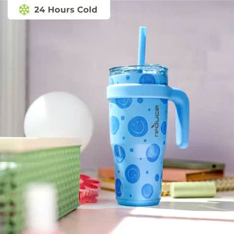 Ly Giữ Nhiệt REDUCE 24oz (710ml) Có Tay Cầm - Giữ Đồ Uống Lạnh 24 Giờ, Thép Không Gỉ An Toàn - Nhập Mỹ