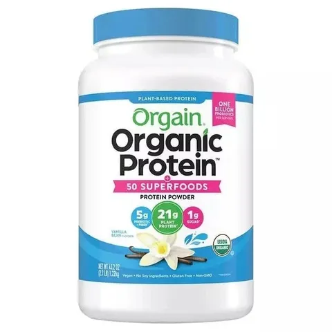 Bột Protein Hữu Cơ Orgain Vanilla 1.22Kg - Bổ Sung Protein Tự Nhiên, Hương Vị Ngọt Ngào, Không Chất Độc Hại, Dinh Dưỡng Cao