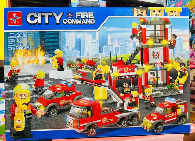 Đồ Chơi Lắp Ráp Đội Lính Cứu Hỏa City Fire Command LX.A341 - Đồ Chơi Lego Sáng Tạo dành cho Trẻ Em từ 6 Tuổi trở Lên