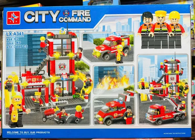 Đồ Chơi Lắp Ráp Đội Lính Cứu Hỏa City Fire Command LX.A341 - Đồ Chơi Lego Sáng Tạo dành cho Trẻ Em từ 6 Tuổi trở Lên