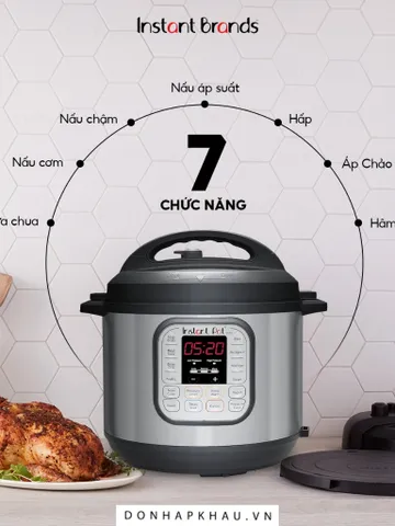 Nồi Áp Suất Đa Năng Instant Pot® Duo 60 (version 5) – Phiên Bản Mới Nhất 2023