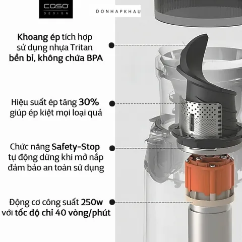 Máy Ép Chậm CASO SJW600 XL Model 2024