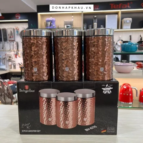 Bộ Hộp Đựng Bếp Berlinger Haus BH/6715 - Rose Gold Sang Trọng, Thiết Kế Hiện Đại, Đựng Thực Phẩm An Toàn, Tiện Ích Cho Nhà Bếp